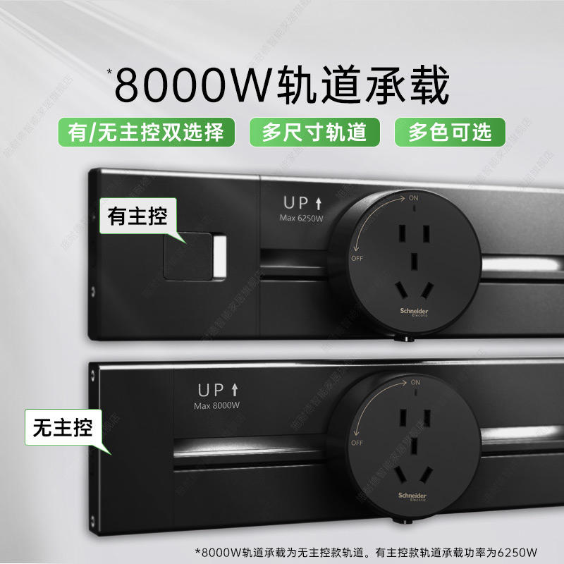 【新品】施耐德官方旗舰店净意系列可移动轨道插座明装五孔USB - 图3