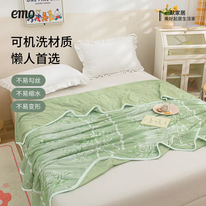 一默空调被夏凉被国风印花夏季家用薄被可水洗卧室床上用品双人 一默空调被夏凉被国风印花夏季家用薄被可水洗卧室床上用品双人