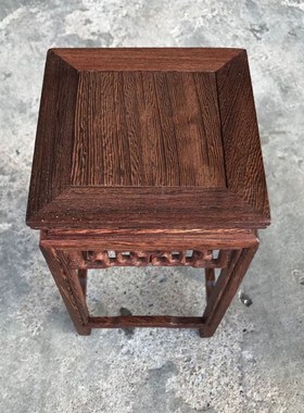 鸡翅木底座红木工艺品摆件底座花瓶石I头花盆景佛像茶壶木托架