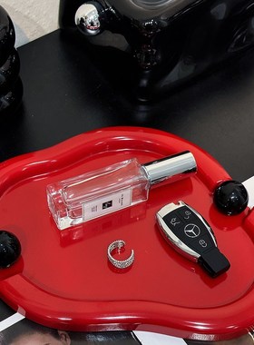 中古高级感桌面收纳盒化妆品口红A香薰小杂物玄关洗漱台托盘置物