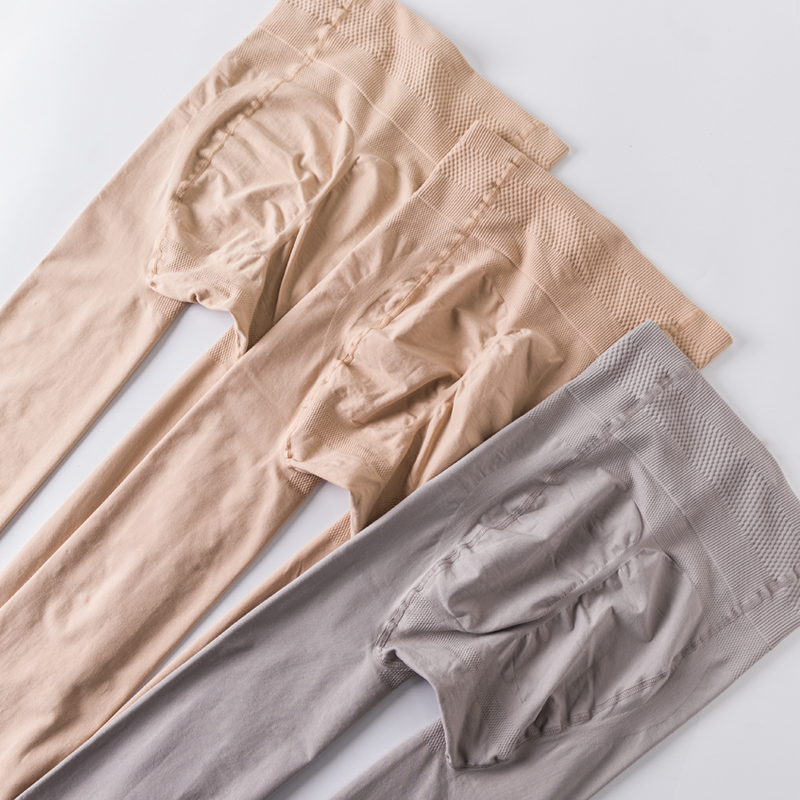 春秋高腰收腹微压力奶白色连裤袜 旻珏打底裤