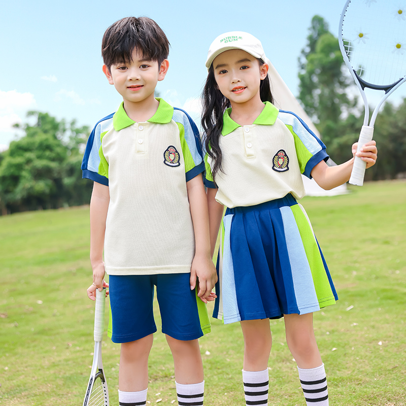 幼儿园园服夏装儿童校服夏天学院风纯棉套装小学生班服夏季运动服 - 图1