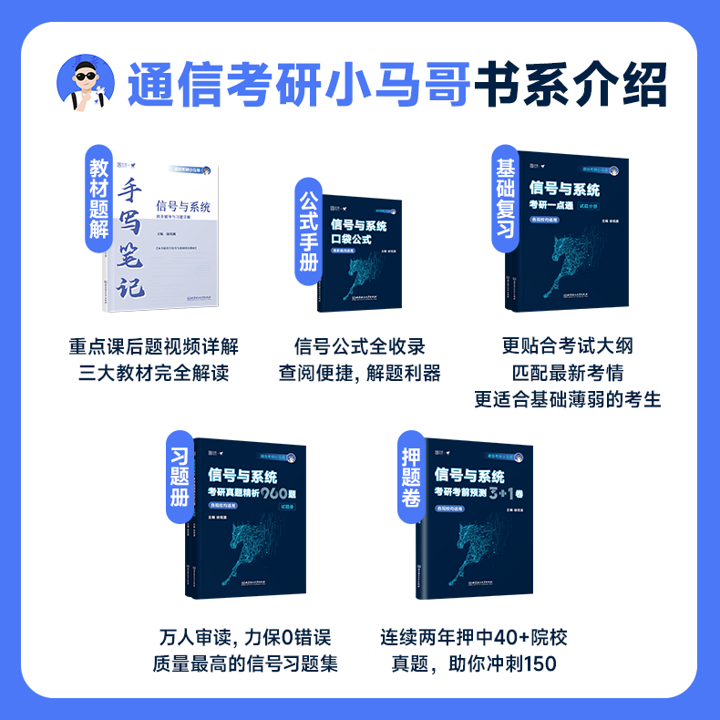2027通信考研小马哥960信号与系统考研真题960题信号一点通终极预测3+1口袋公式手册梦马考研谷哥通信考研书课包,淘宝优惠券,粉丝福利购,淘宝优惠卷