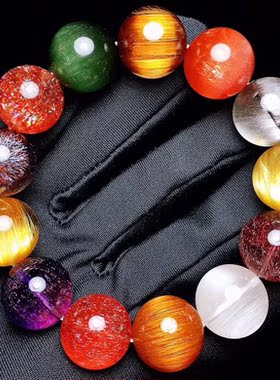 散珠文玩饰品草莓晶情侣多宝手串