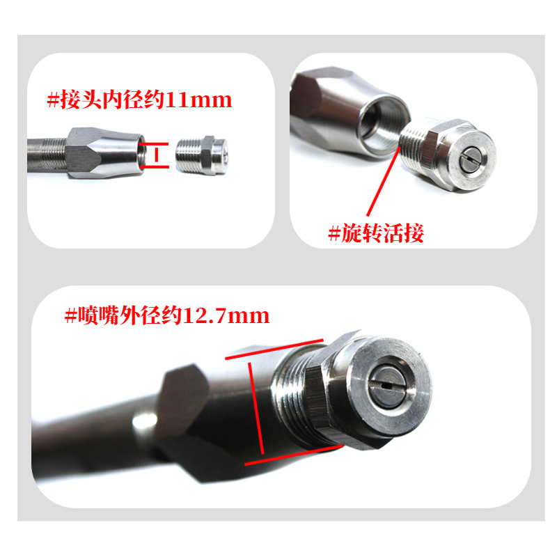 合金喷嘴直线扇形高压清洗机专用喷头工业冲洗高压水枪洗车机配件