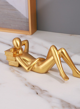 Thinker Abstract Character Decoration Reader Resin Decoratio