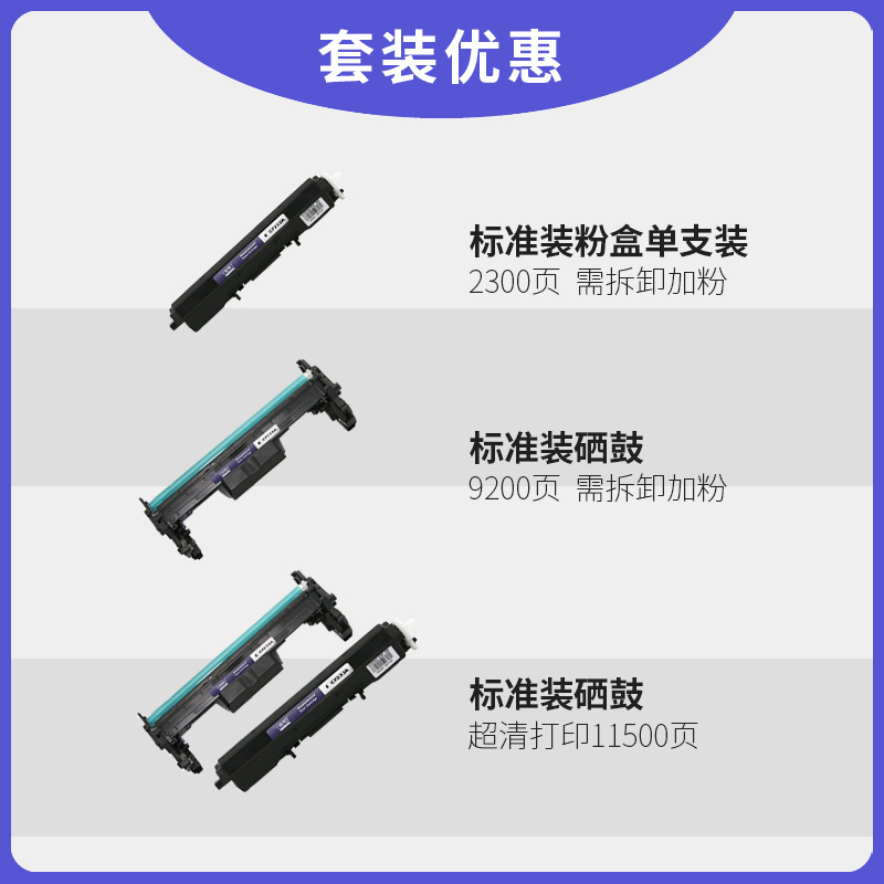 埃特适用惠普CF233A粉盒M106A硒鼓 M106W M134A M134NW M134FN M134FP CF234A鼓架 激光打印机鼓粉组件 - 图2