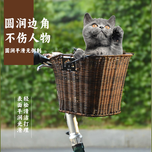 dahon大行自行车复古手工编织车筐可拆卸车篓单车菜篮子配件大全 - 图3