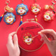 Diy zodiac tiger keychain ສັນຕິພາບ charm ສໍາລັບແຟນ