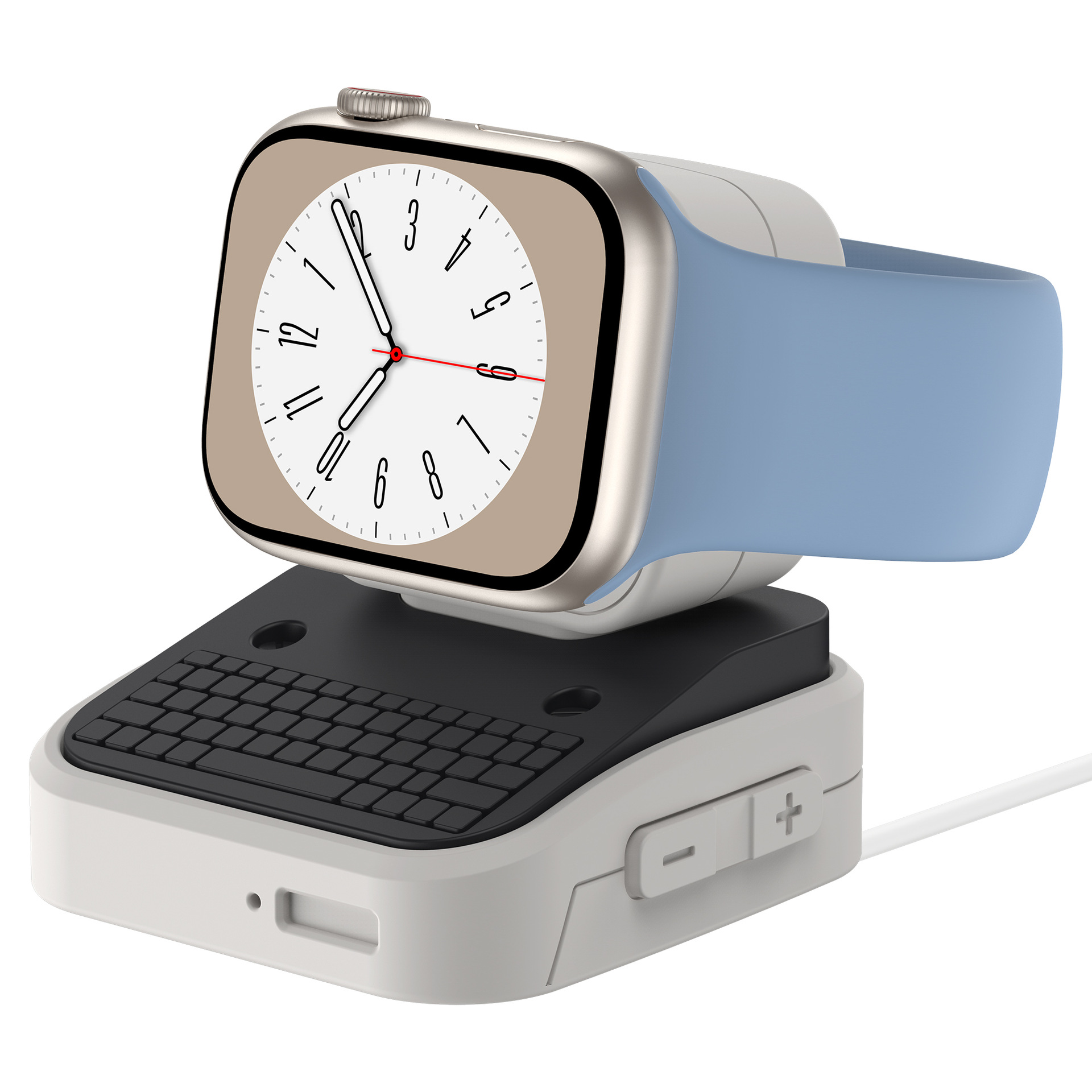 适用于苹果智能手表Apple Watch4/5/6/7/8/SE底座三星Galaxy 5/pro/6无线磁吸充电器硅胶支架不含充电线-图0