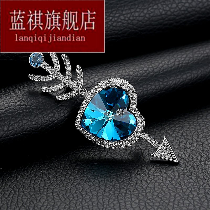 晶姿欧美复古天使之吻气质毛衣胸针 兽志胸针