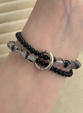 复古小众双圈叠戴手链