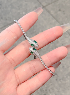 蛇年灵蛇锆石可调节手链