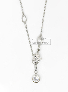 Swarovski/施华洛世奇转运圆环项链蓝色水晶吊坠5690042明星同款