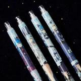 Bilibili, ручка-роллер, комплект для школьников и студентов, черная ручка на водной основе