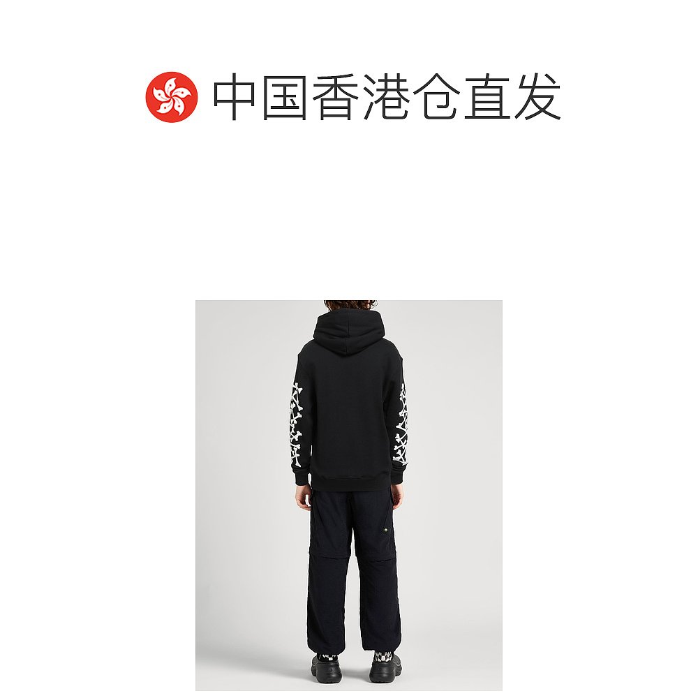 1h可退 香港直邮AMIRI 男士 连帽卫衣 black黑色 舒适时尚 - 图1