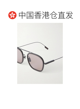 1h可退 香港直邮zegna 杰尼亚 男士 圆框钛合金太阳眼镜 EZ030650