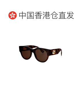 香港直邮FENDI 女士太阳镜 FE40147I55E AW2025 褐色 全框太阳镜