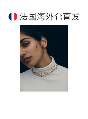 自营欧洲直邮Polene Eroz女士金色24K镀金项链
