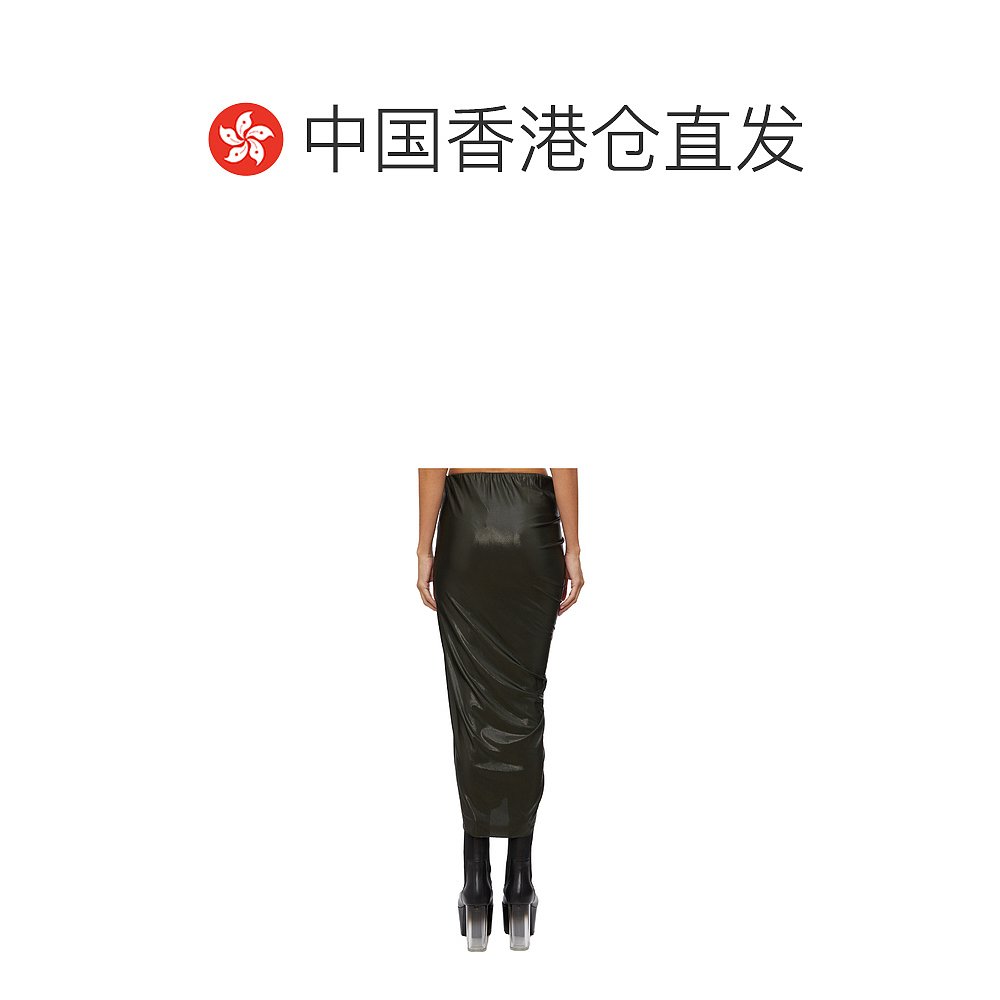 香港直邮Rick Owens Lilies包臀褶皱半身裙 LI02C2307GVIDEG-图1