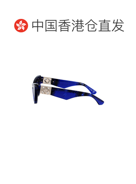 1h可退 香港直邮Burberry 巴宝莉 女士 格纹蓝色醋纤太阳眼镜 0BE