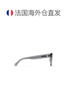 自营1h可退 欧洲直邮LV路易威登 Confidence系列男士灰色醋酸纤维