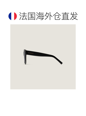 自营欧洲直邮Givenchy纪梵希 City女士黑色醋酸纤维矩形太阳镜