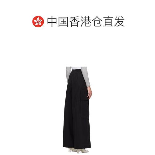 香港直邮Palm Angels 棕榈天使 女士 抽绳腰边休闲裤 PWCF009E23F - 图1