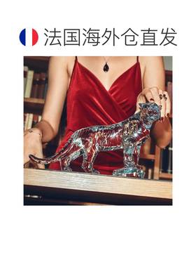 欧洲直邮Baccarat巴卡拉 Animals金色水晶孟加拉虎摆件
