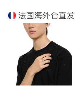 自营欧洲直邮GUCCI古驰 Interlocking女士银色925银GG互扣戒指