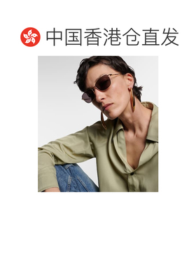 1h可退 香港直邮Bottega Veneta 葆蝶家 女士 矩形太阳眼镜