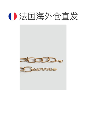 自营欧洲直邮MANGO 女士金色铁质吊坠链条项链