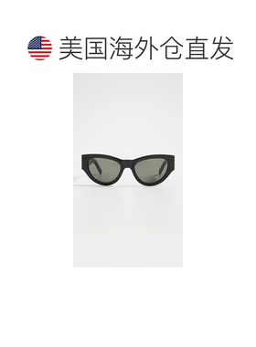 1h可退 香港直邮Saint Laurent 圣罗兰 女士 交织图案猫眼太阳眼