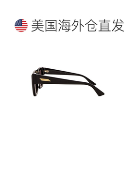 1h可退 香港直邮Bottega Veneta 葆蝶家 女士 黑色徽标太阳镜 BV1