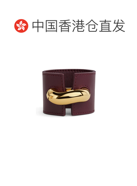 1h可退 香港直邮alaia 女士 穿孔皮革手镯 red红色 舒适时尚配饰