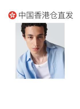 1h可退 香港直邮Gucci 古驰 男士 双G扣纯银项链 metal金属色 舒