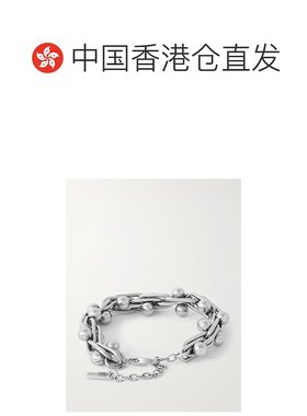 1h可退 香港直邮Saint Laurent 圣罗兰 男士 镀银链条手链 801111