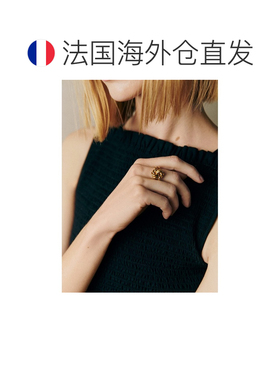 自营欧洲直邮Sezane LUCIA女士金色黄铜戒指配饰