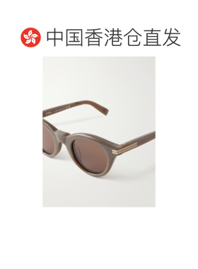 1h可退 香港直邮zegna 杰尼亚 男士 圆框醋纤太阳眼镜 EZ030259E