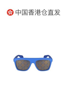 香港直邮Gucci 古驰 男士 几何框太阳镜 GG1570S blue蓝色 舒适时
