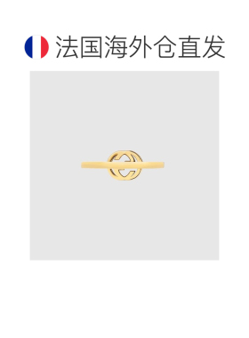 自营欧洲直邮Gucci古驰女士18k 黄金互扣式钻石戒指
