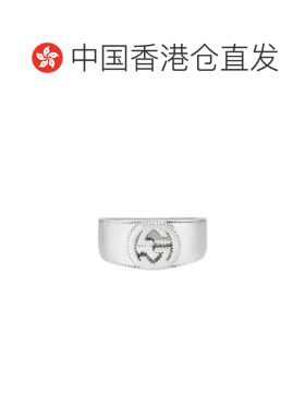 1h可退 香港直邮Gucci 互扣式双G纯银戒指 479228J8400