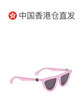 1h可退 香港直邮Off-white 女士 灰白色三角框太陽眼鏡 OERI13VJA