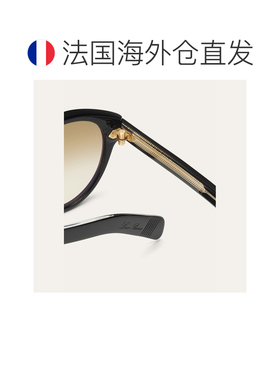 自营欧洲直邮Loro Piana 女士黑色醋酸纤维太阳镜