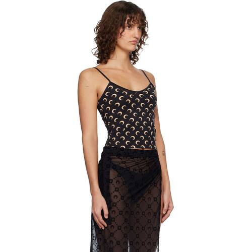 1h可退 香港直邮Marine Serre 女士 黑色 Moon Printed Jersey St - 图0