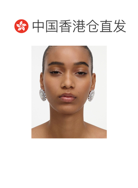 Self-Portrait 椭圆形水晶珍珠耳环耳夹配饰 AW26【付后1h可退】