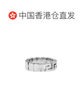 香港直邮versace 范思哲 男士 ELEGANT JEWELRY 钯金色铜制戒指 1