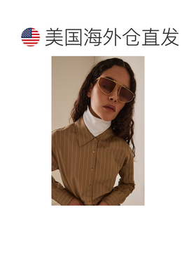 1h可退香港直邮Bottega Veneta 葆蝶家 女士 飞行员金属太阳眼镜