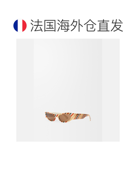 自营欧洲直邮Loewe罗意威 女士米色醋酸纤维Flash Slim Cateye太