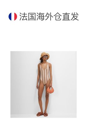 自营1h可退 欧洲直邮FENDI/芬迪 女士灰绿色/金色小羊皮/黄铜手链